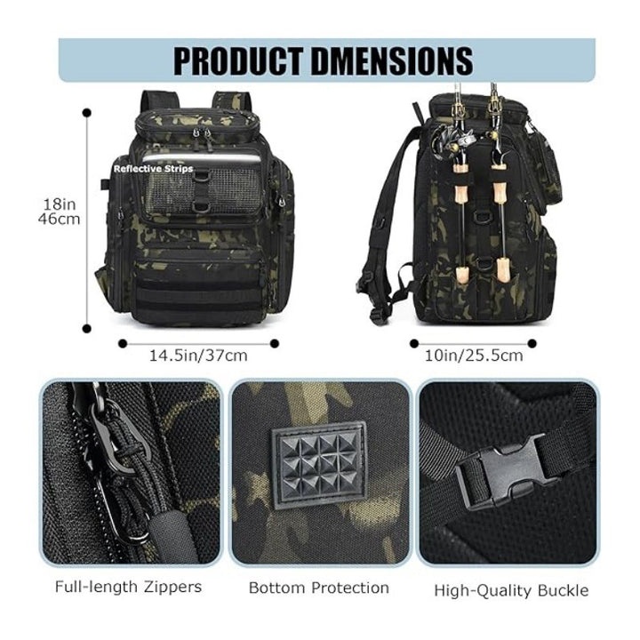 Multi-Funktionale Angelausrüstung Rucksack Karnz