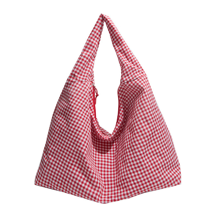 WoGingham Print Slouchy Schultertasche Karnz