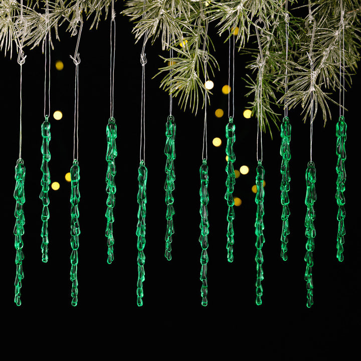 Dekorative Weihnachtslichterkette mit Eiszapfen-Design Karnz