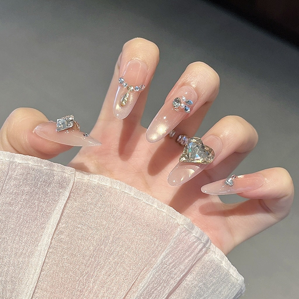 Elegante Dekorative Press-On Nagelkunst Karnz