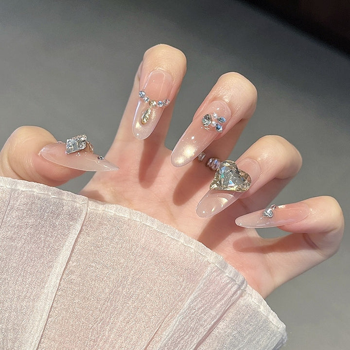 Elegante Dekorative Press-On Nagelkunst Karnz