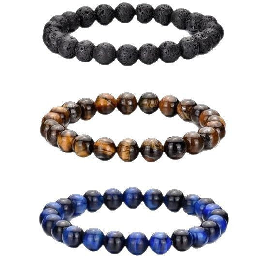 Naturstein Perlenarmband Set Karnz
