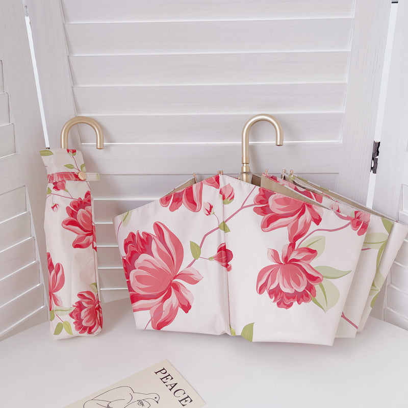 Damen eleganter Faltregenschirm mit fruchtigem Design Karnz