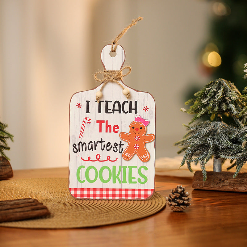 Dekoratives Weihnachtsplakat mit Weihnachtsplätzchen-Motiv Karnz