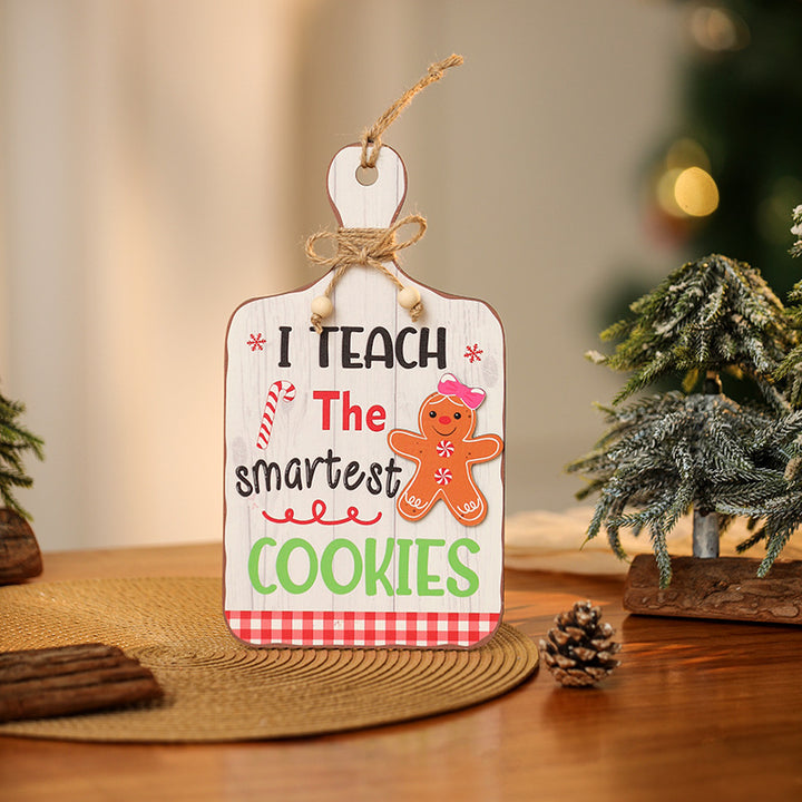 Dekoratives Weihnachtsplakat mit Weihnachtsplätzchen-Motiv Karnz