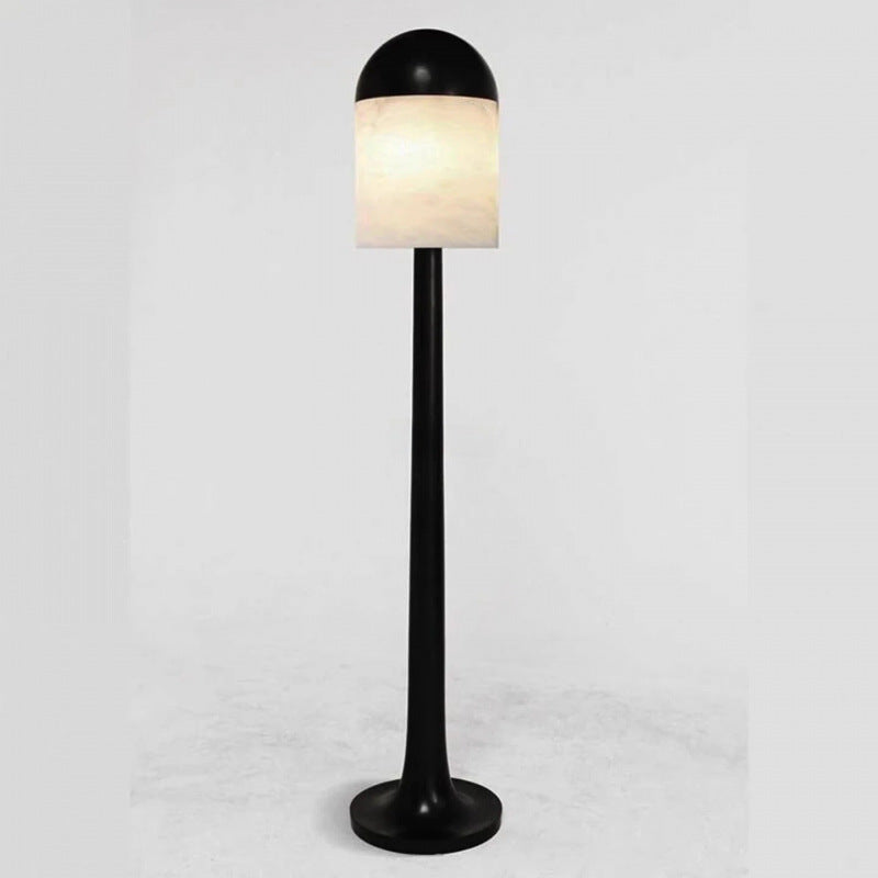 Moderne Marmor- und schwarze Stehlampe