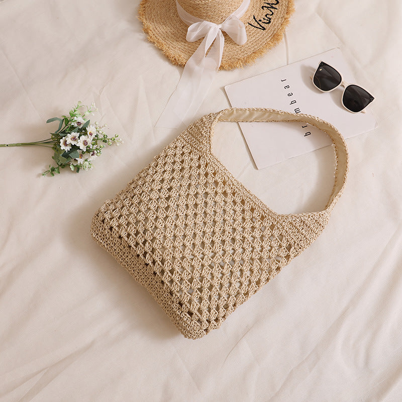 Damen Handtasche im Boho-Stil mit luftiger Häkelstruktur Karnz