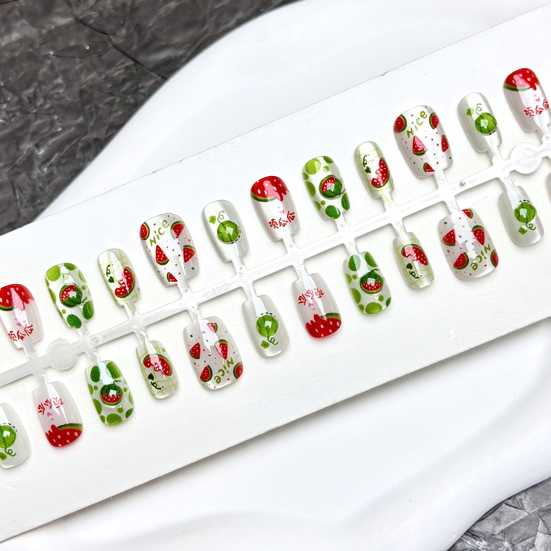 Frucht-inspirierte Press-On-Nagelset