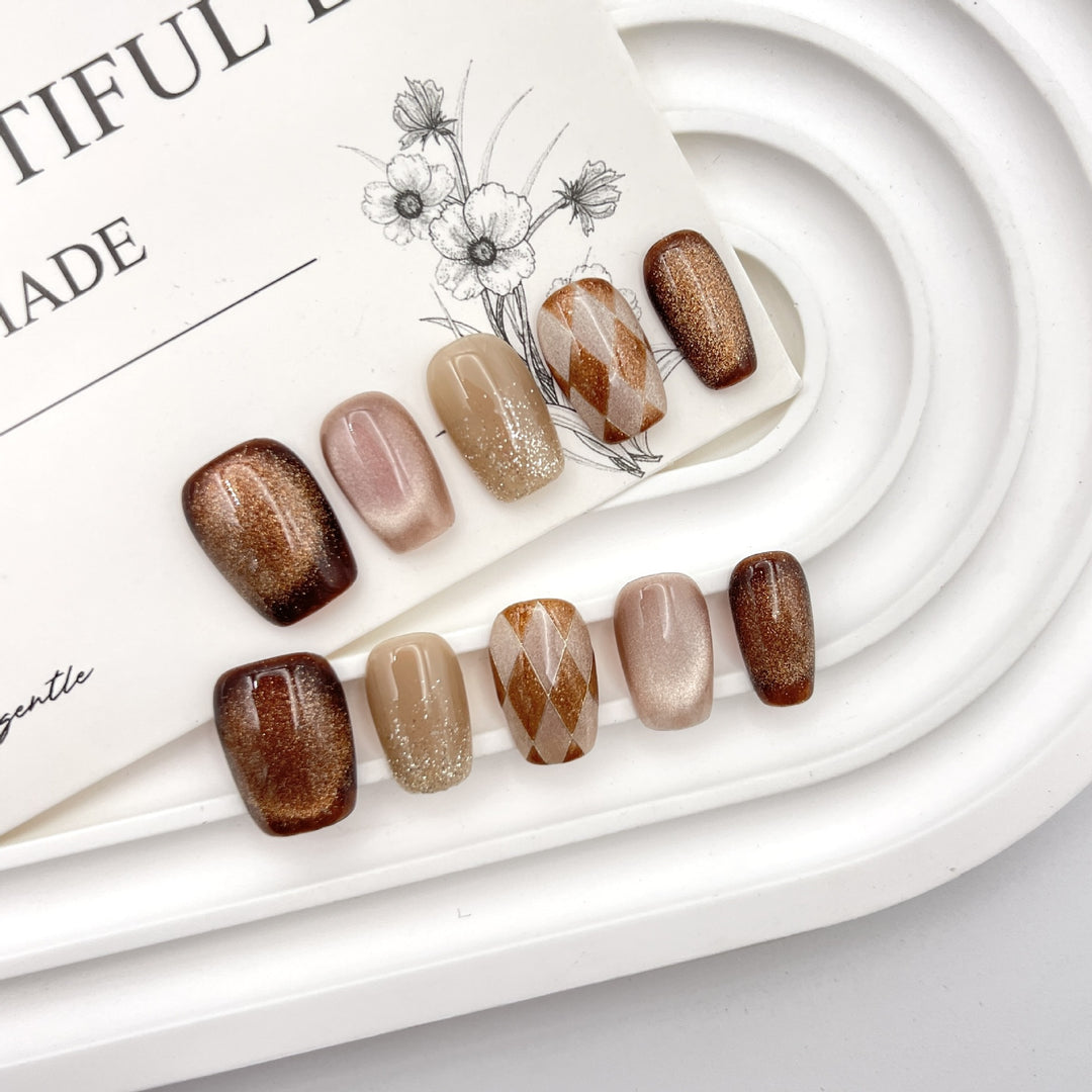 Elegantes Press-On Nagelkunst Set  1791773490