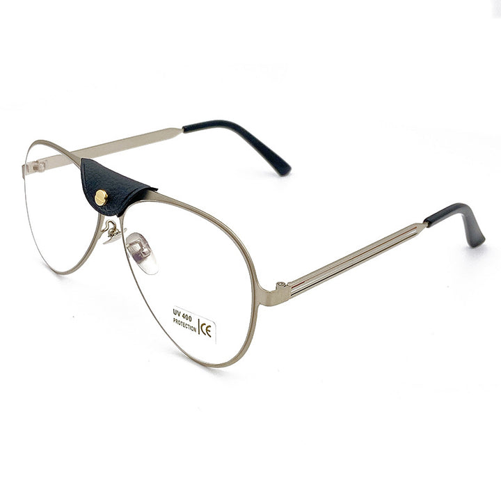 Retro Piloten-Sonnenbrille mit Blau Getönten Gläsern Karnz