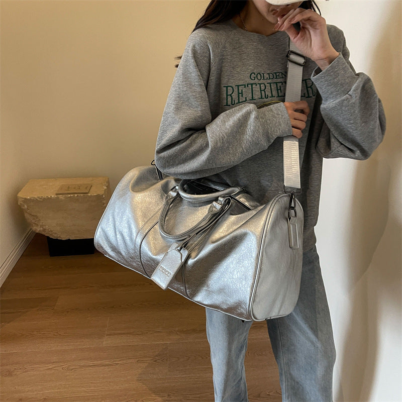 Premium Leder Wochenende Duffle Bag