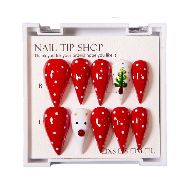 Festive Stiletto Press-On-Nagelset