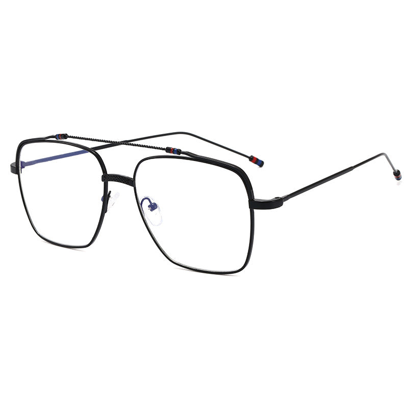 Damen modische geschwungene Brille mit schmalem Metallrahmen Karnz