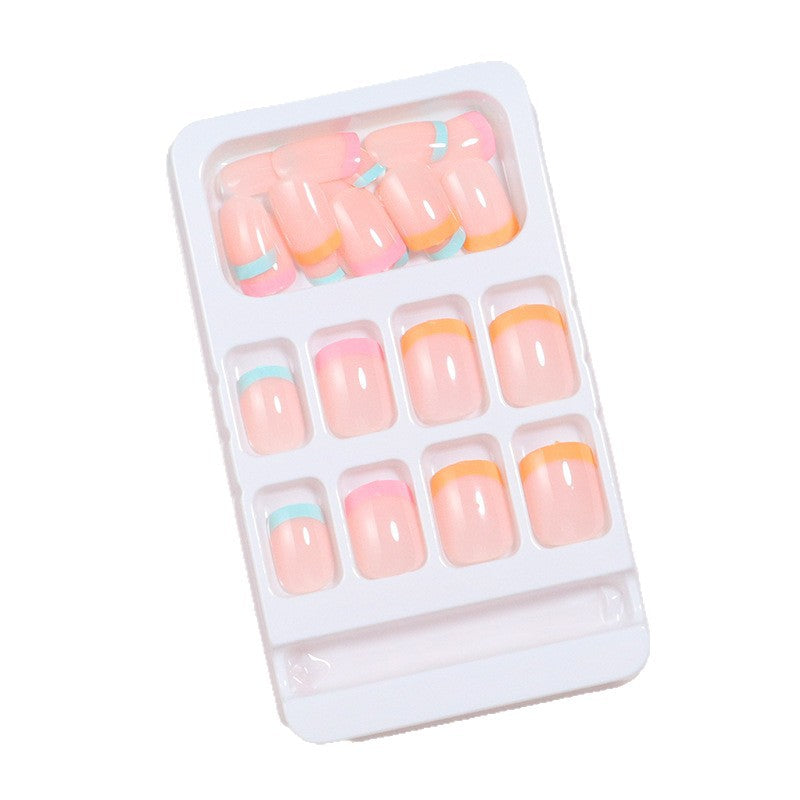 Premium Gradient French Tip Press-On Nail Set Karnz