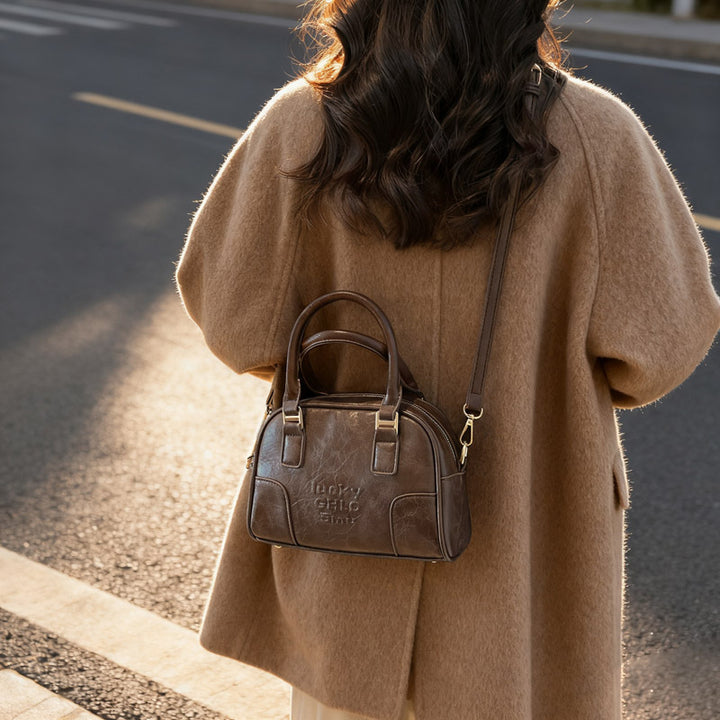 Luxuriöse Strukturierte Handtasche aus Fauxleder Karnz