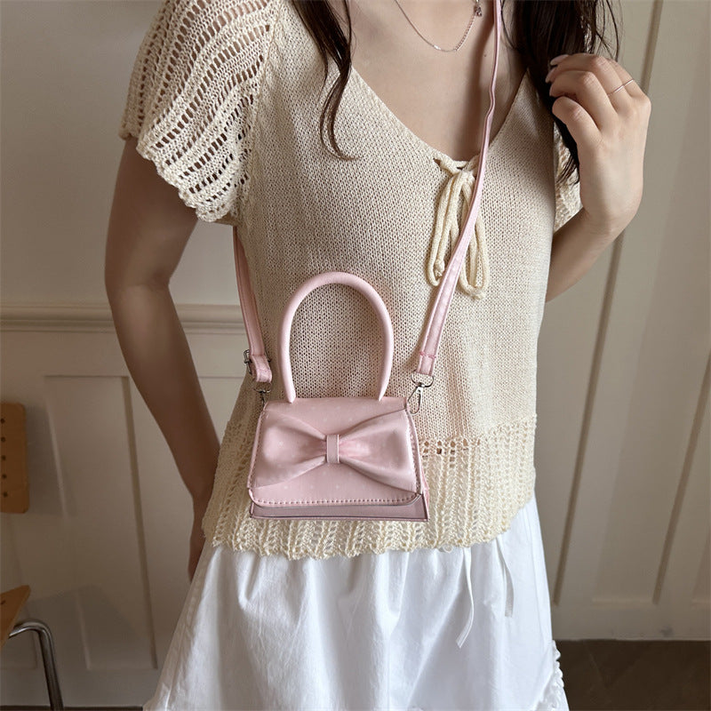 Polka Dot Strukturierte Handtasche