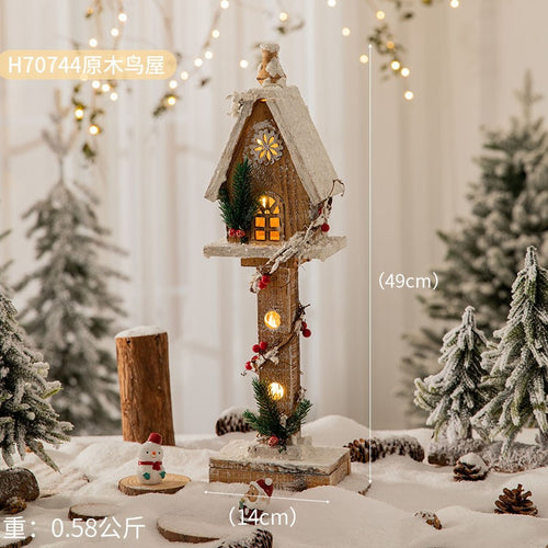 Dekorative Winter Cottage Laterne