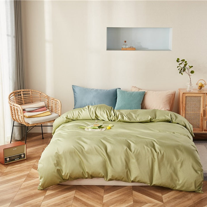 Premium Satin-Feel Bettwäsche- und Kissenbezug-Set mit verstecktem Reißverschluss