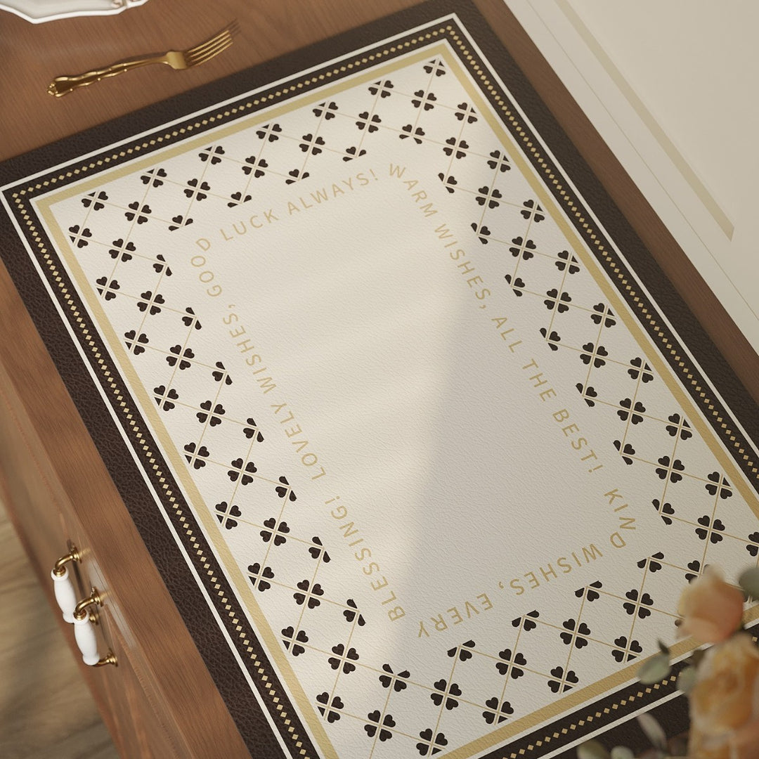 Decorative Floral Vinyl Countertop and Cabinet Runner Mat