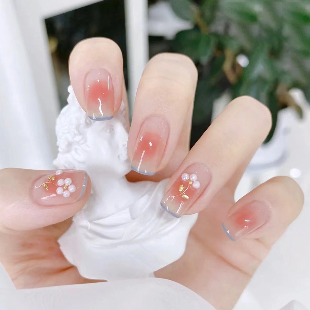 Floral Dekorative Press-On Nagelkunst