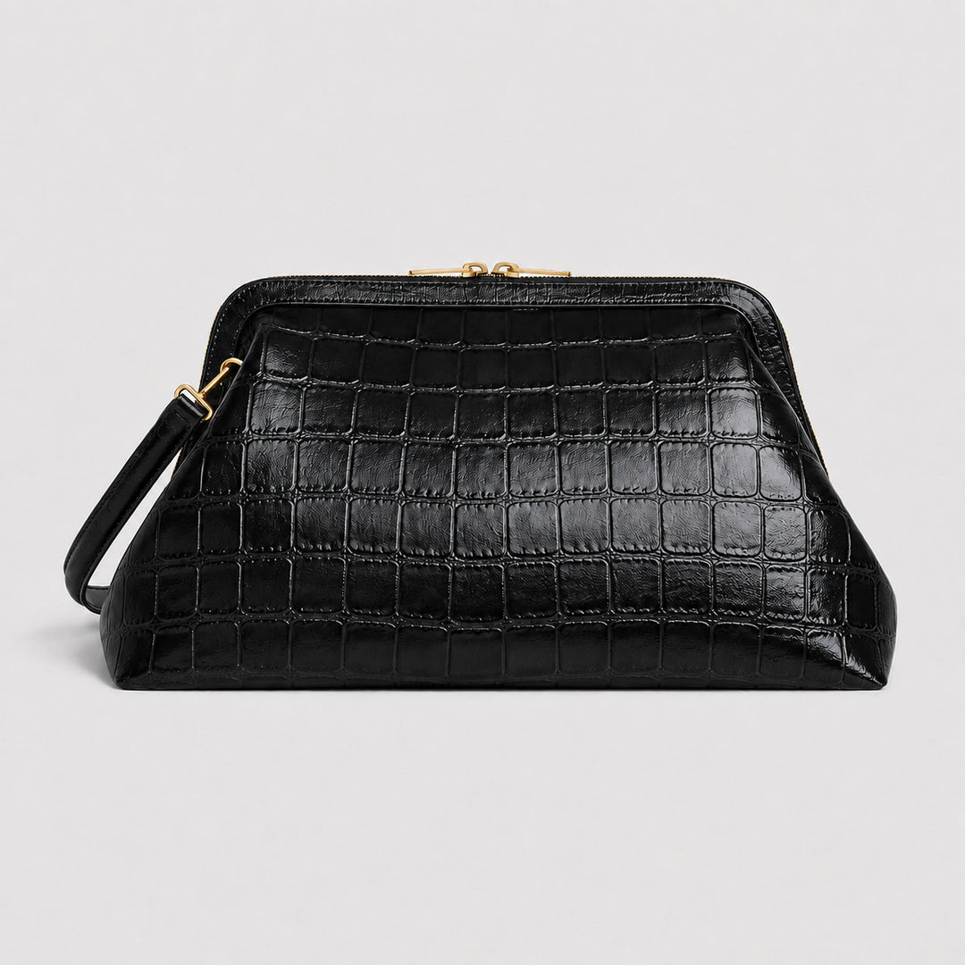 Klassische Rahmenledertasche