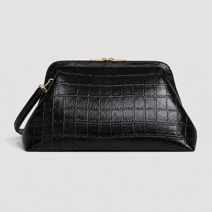 Klassische Rahmenledertasche