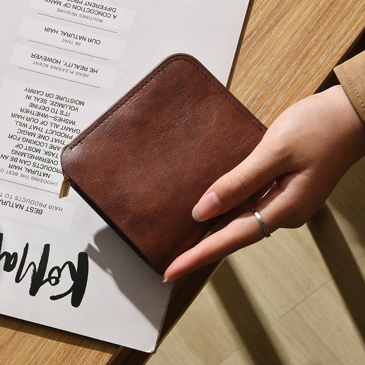 Klassische Leder Bi-Fold Geldbörse Karnz
