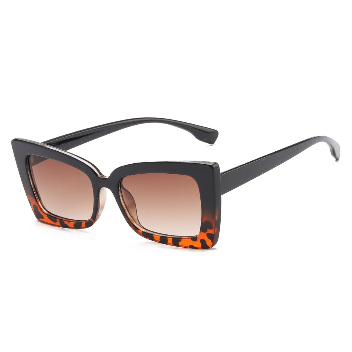 Damen modische Sonnenbrille mit breitem Rahmen und markantem Design Karnz