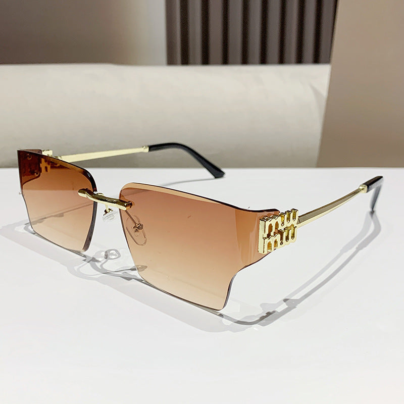 Damen modische quadratische Sonnenbrille mit luxuriösem Rahmen und polarisierten Gläsern Karnz