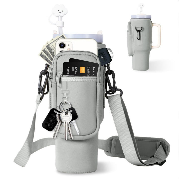 Damen Multifunktionale Kaffeebecher-Umhängetasche Karnz