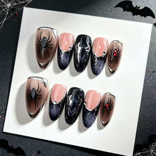 Spider-Themen Press-On Nagelkunst Set