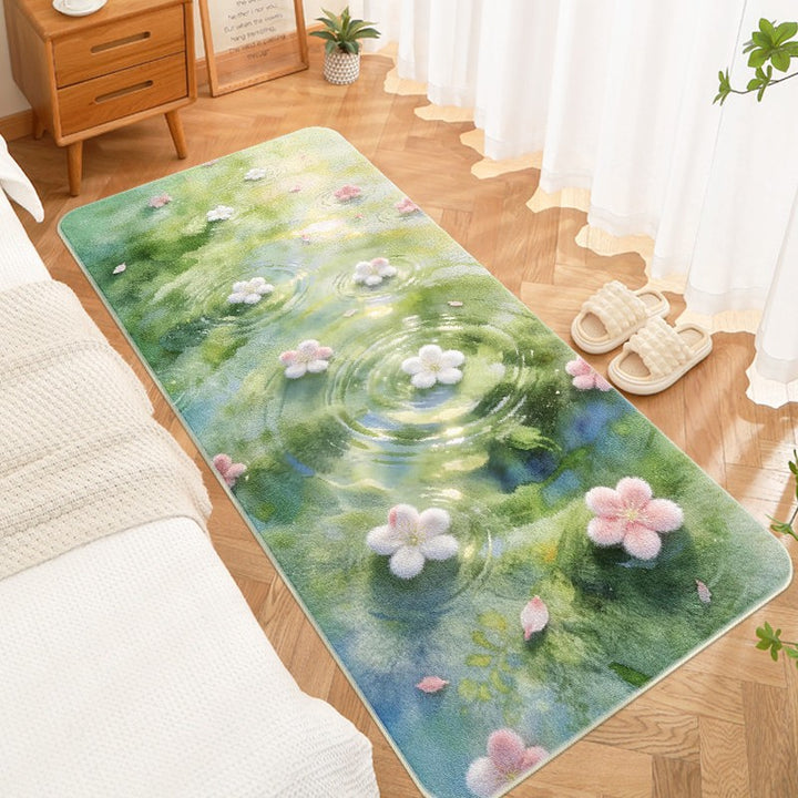 Blumige wasserfeste Bereichsmatte