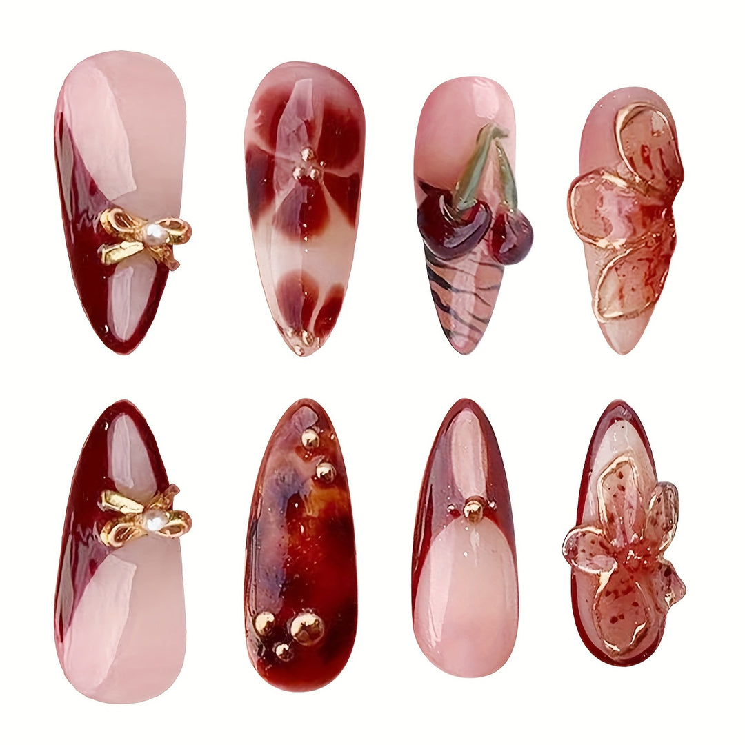 Kreatives Künstlerisches Press-On-Nageldesign Karnz
