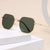 Damen extravagante geometrische Sonnenbrille mit markantem Metallrahmen Karnz