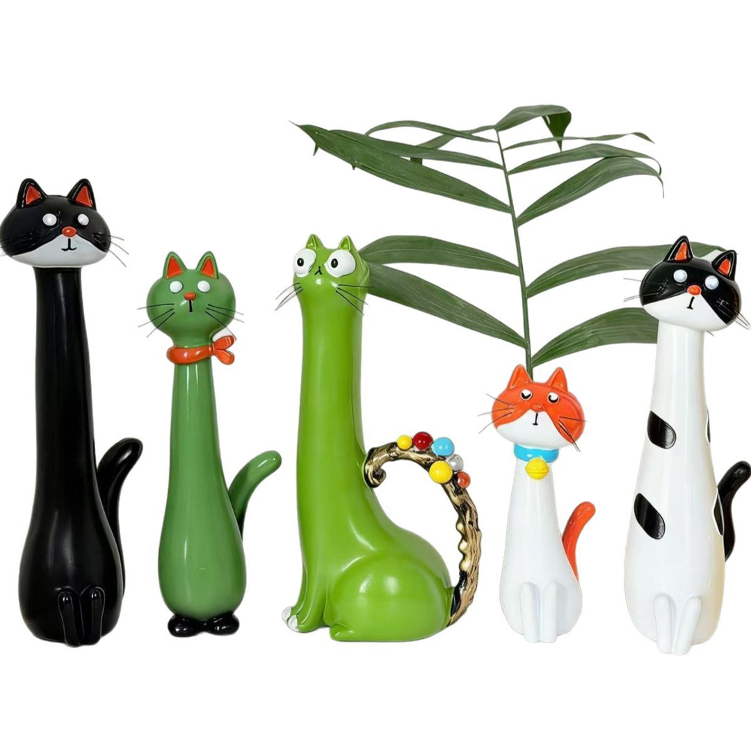 Dekorative Katzenfigur im eleganten Stil Karnz