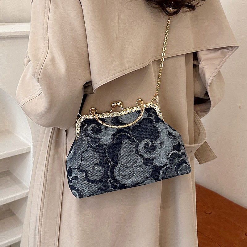 Vintage Floral Muster Handtasche