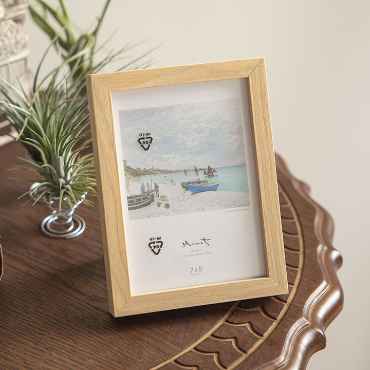 Eleganter Holz-Fotoahmen für Tischpräsentation