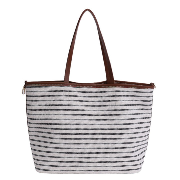 Wiederverwendbare gestreifte Strandtasche Karnz