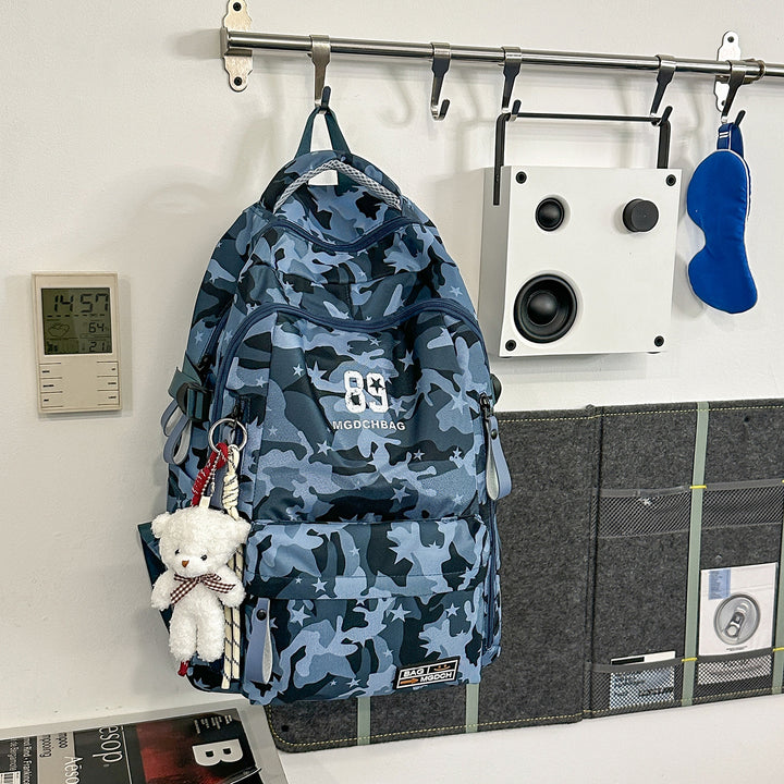 Vielseitiger Camouflage-Rucksack mit Multi-Taschen-Design Karnz