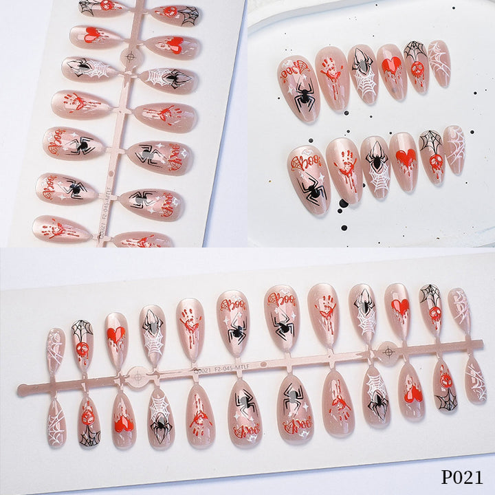 Halloween-Themen Press-On Nagelkunst Set Karnz