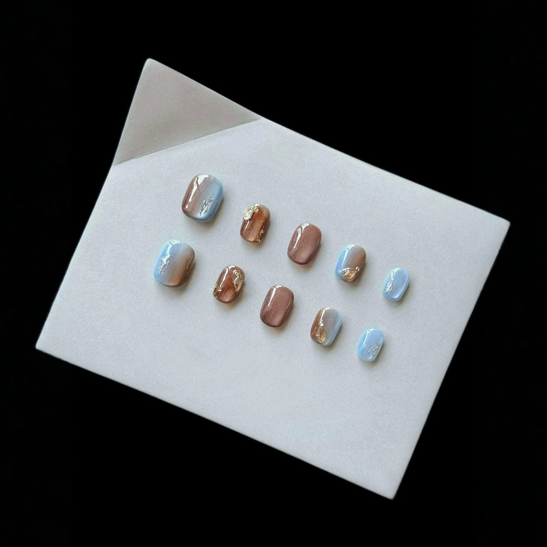 Künstlerisches Ombre Gel Press-On Nail Set