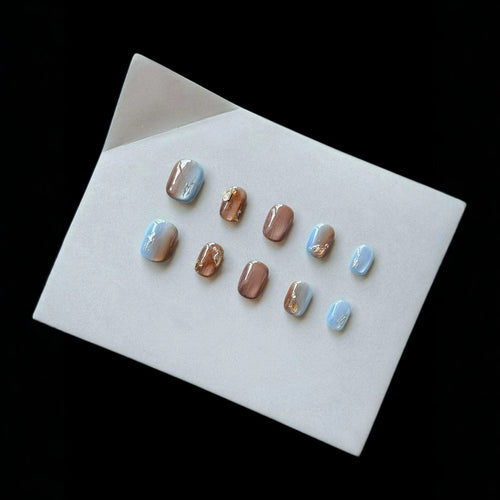 Künstlerisches Ombre Gel Press-On Nail Set