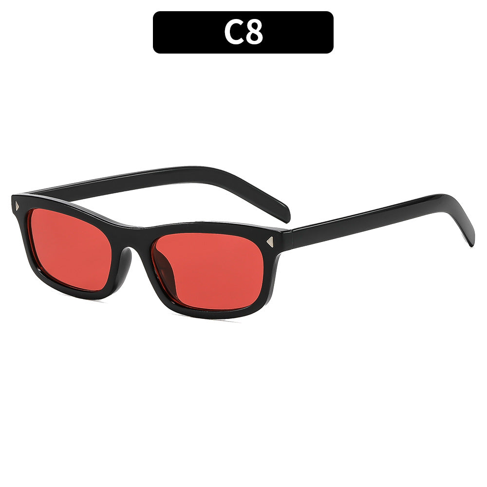 Retro-inspirierte rechteckige Sonnenbrille