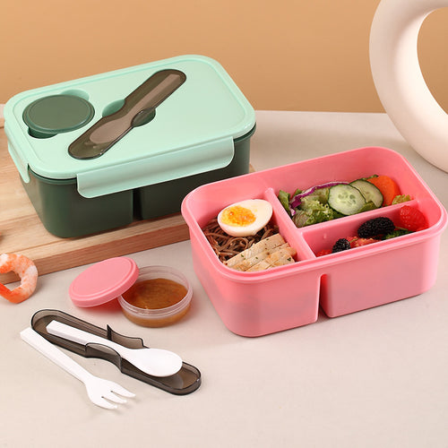 Multifunktionale Bento-Lebensmittelaufbewahrungsbox mit integrierten Utensilien