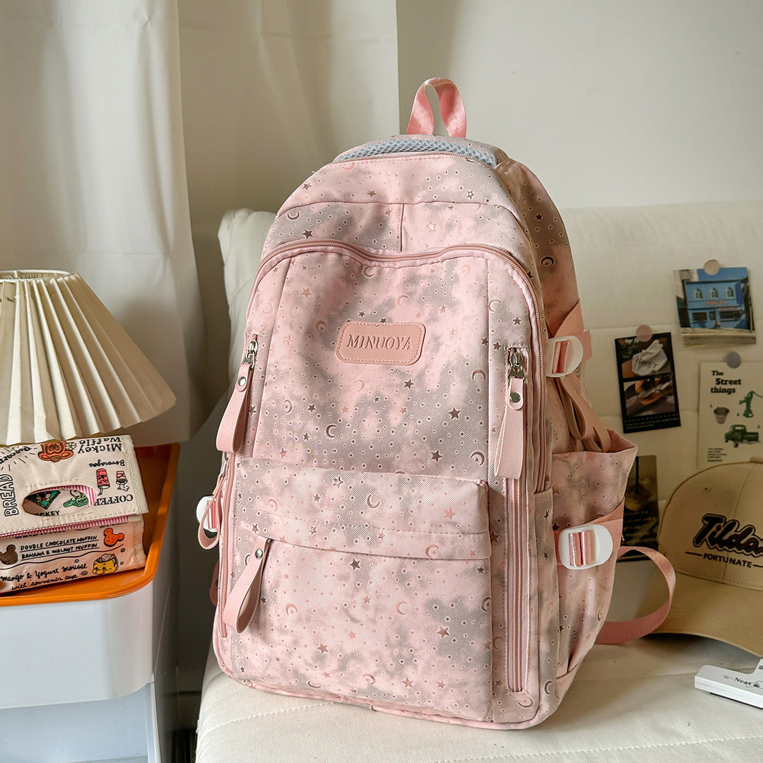 Trendige Sterne und Monde Muster Rucksack Karnz