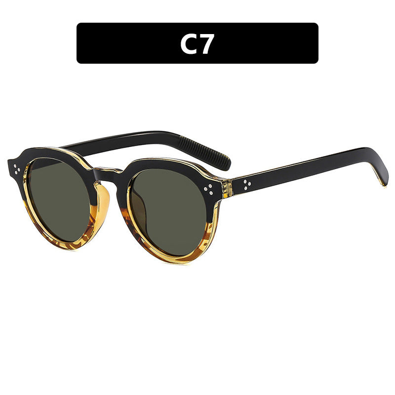 Damen stilvolle runde Brille Karnz
