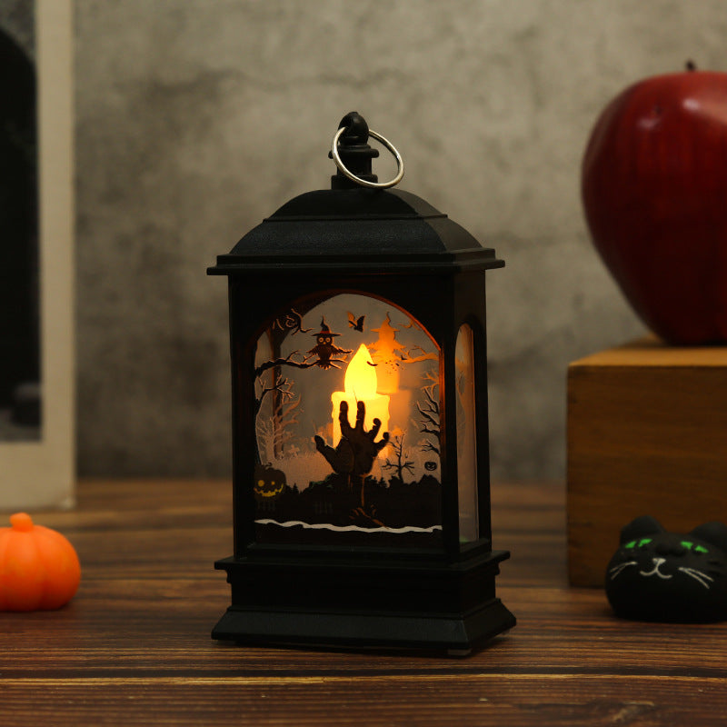 Nostalgische Laterne mit Halloween-Motiv Karnz