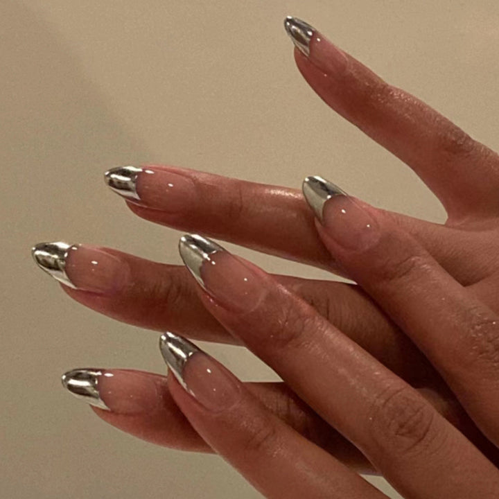 Metallic Tip Press-On Nail Extensions Karnz