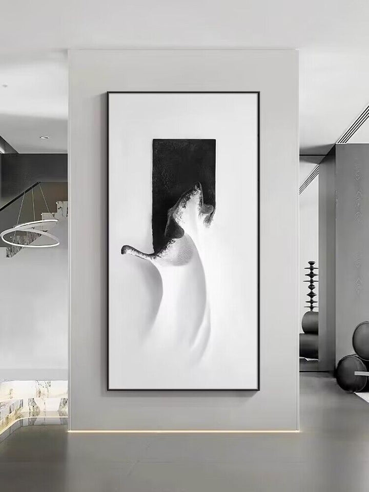 Modern Monochrome Abstracte Leinwandkunst