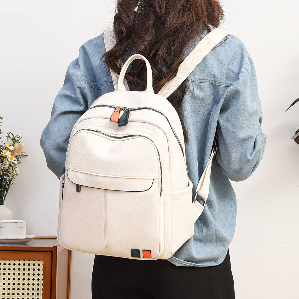 Leder Mehrfachfach Rucksack Karnz